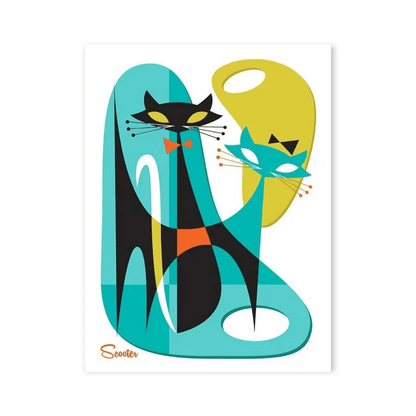 Mod Cat Companions Canvas Print