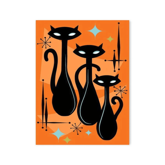 Atomic Cat Trio Canvas Print