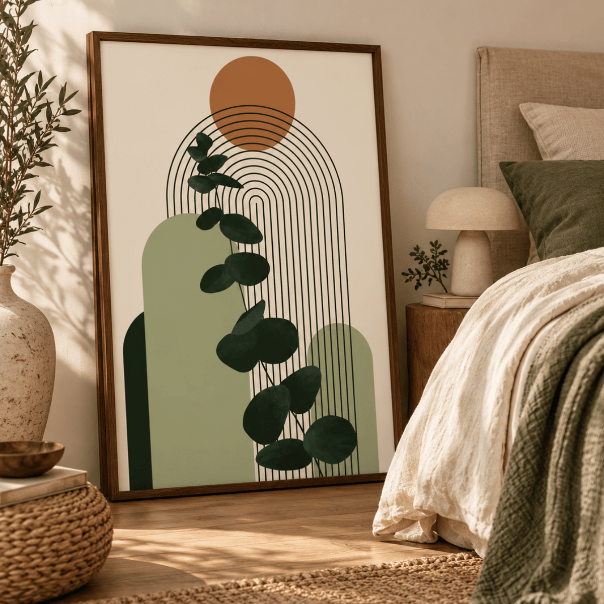Terracotta Sun Eucalyptus Canvas Print