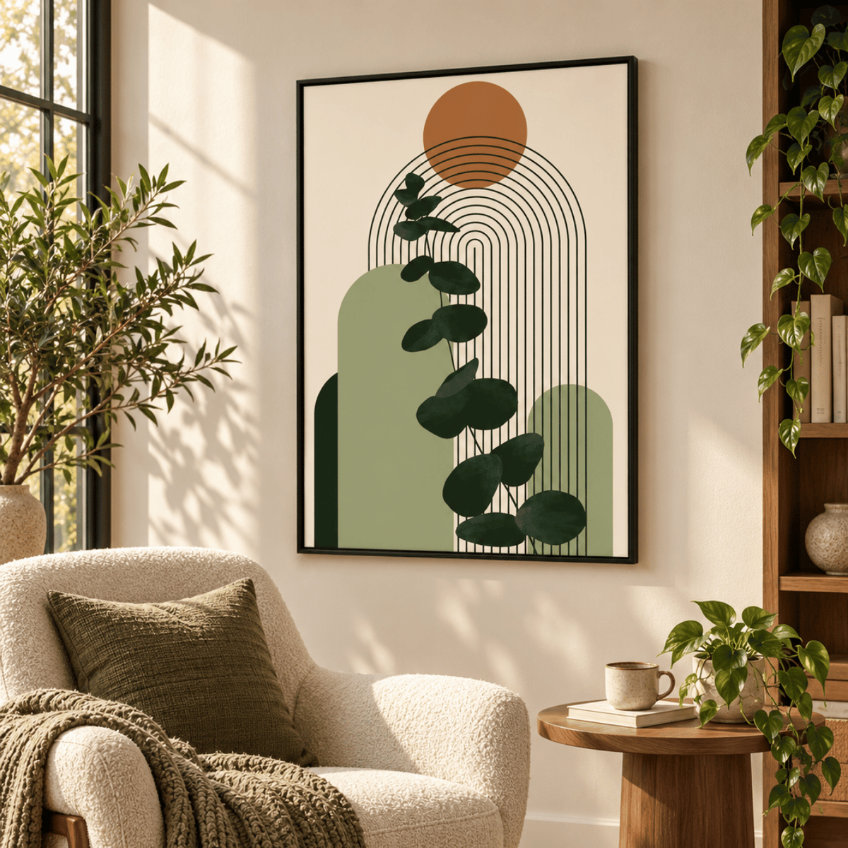 Terracotta Sun Eucalyptus Canvas Print
