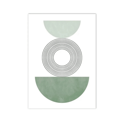 Sage Equilibrium Circles Canvas Print