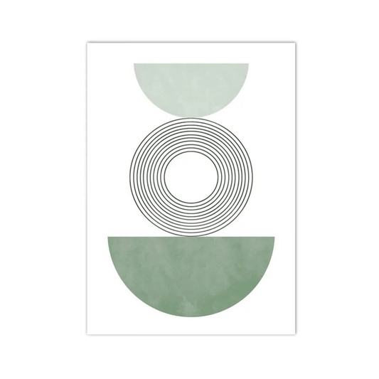 Sage Equilibrium Circles Canvas Print