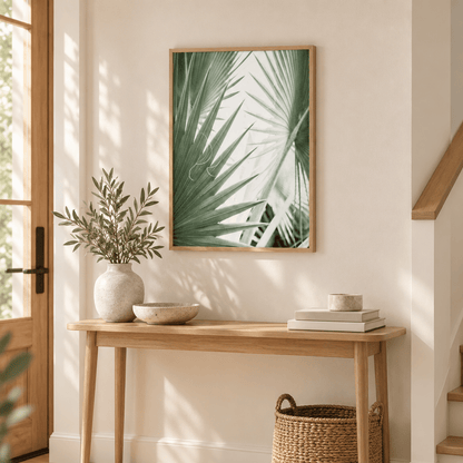 Sage Palm Veil Canvas Print