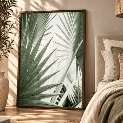 Sage Palm Veil Canvas Print