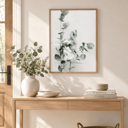 Silver Eucalyptus Stems Canvas Print