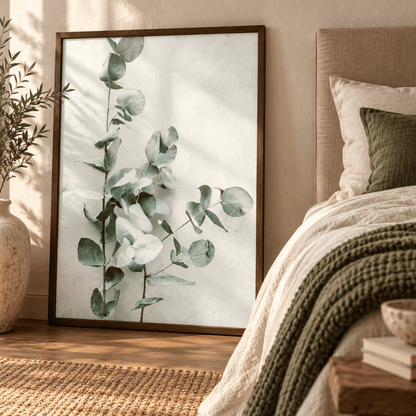 Silver Eucalyptus Stems Canvas Print