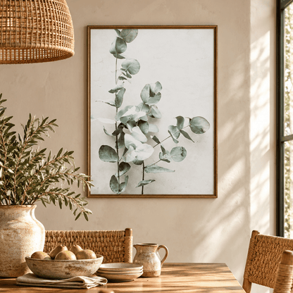 Silver Eucalyptus Stems Canvas Print