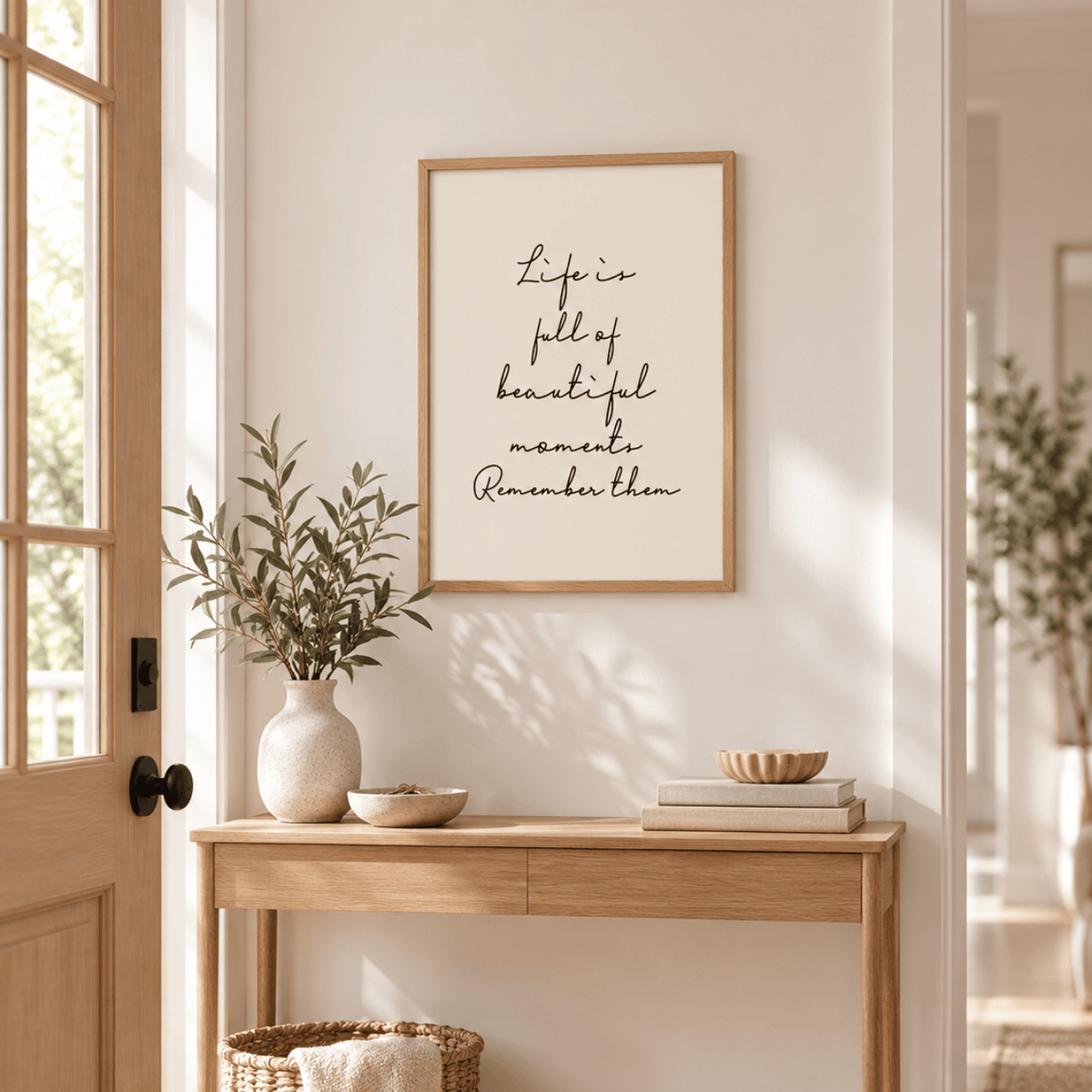 Beautiful Moments Quote Canvas Print