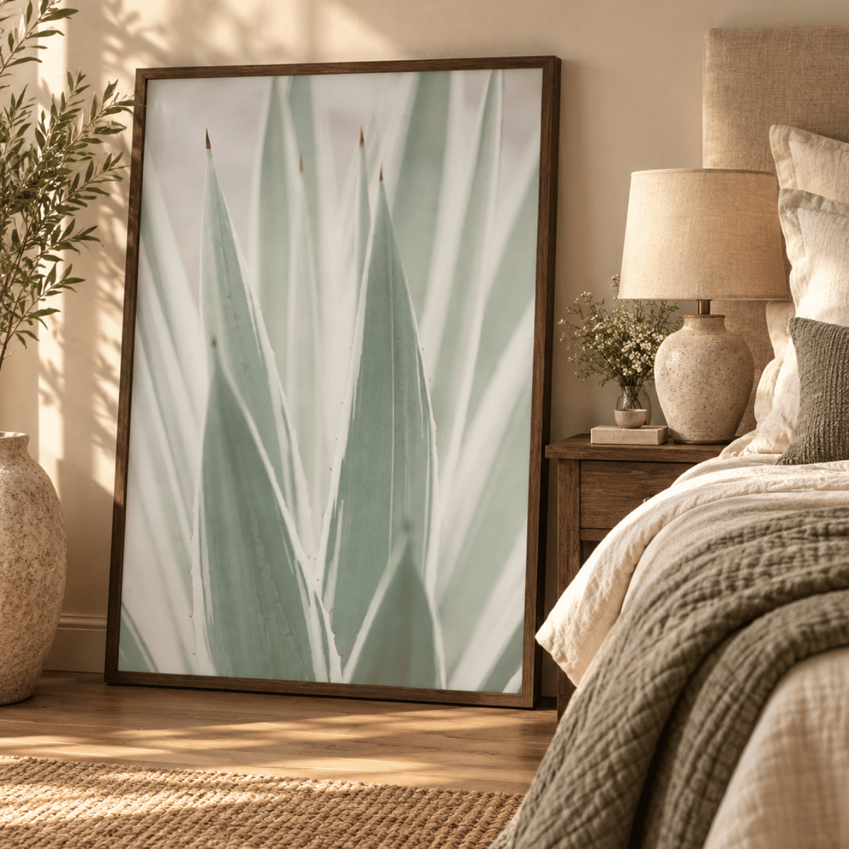 Frosted Agave Blades Canvas Print