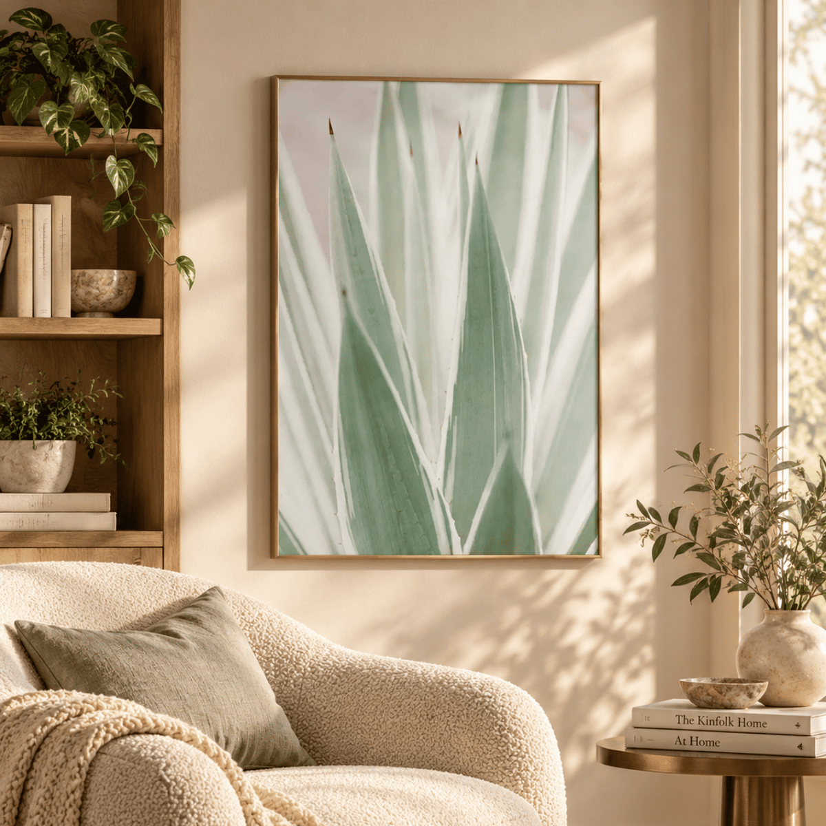 Frosted Agave Blades Canvas Print
