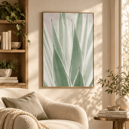 Frosted Agave Blades Canvas Print