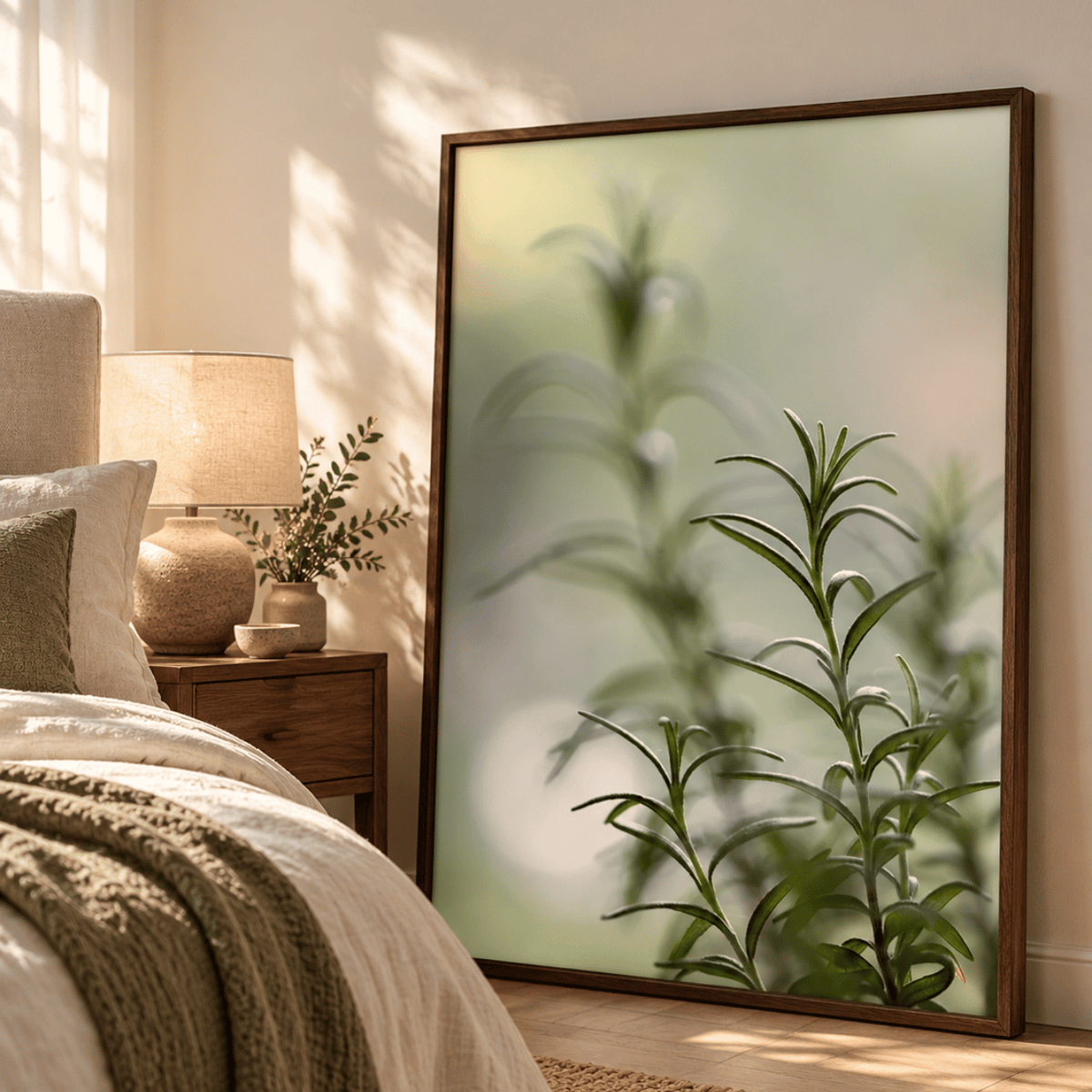 Garden Stillness Rosemary Canvas Print