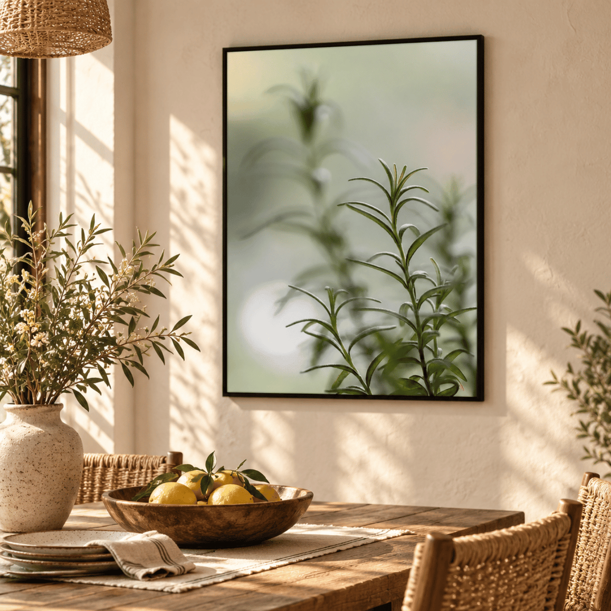 Garden Stillness Rosemary Canvas Print