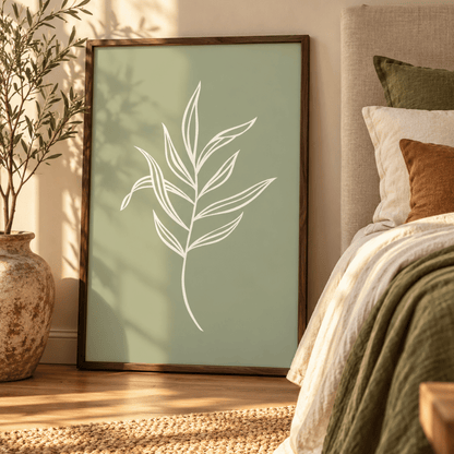 Sage Whisper Botanical Canvas Print