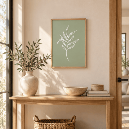 Sage Whisper Botanical Canvas Print