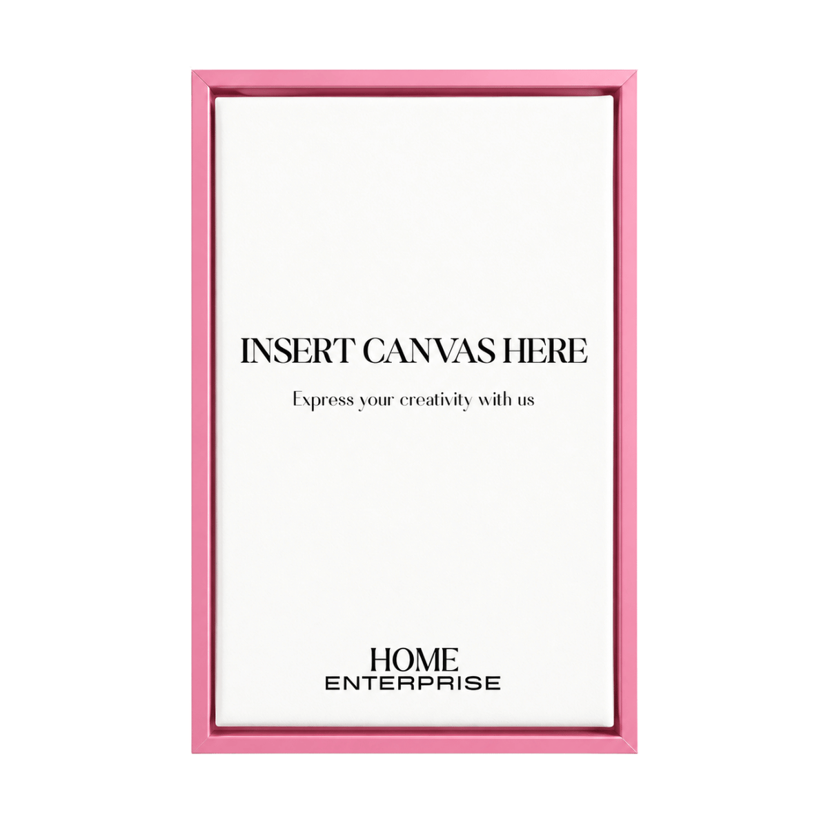 Pink Metal Floating Canvas Frame