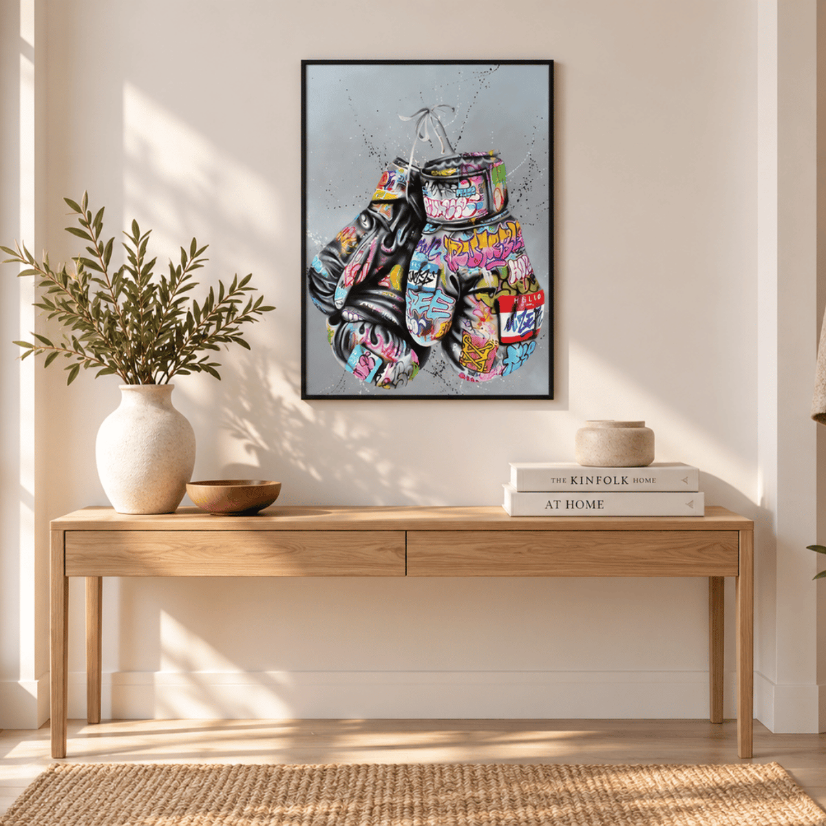 Graffiti Boxing Gloves Canvas Print