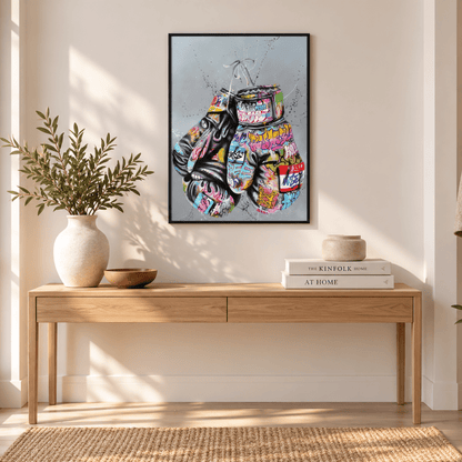 Graffiti Boxing Gloves Canvas Print