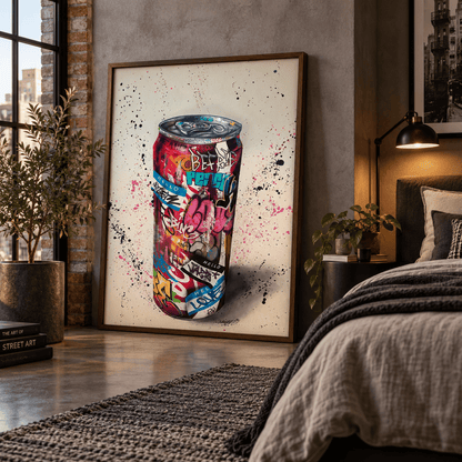 Graffiti Soda Can Canvas Print