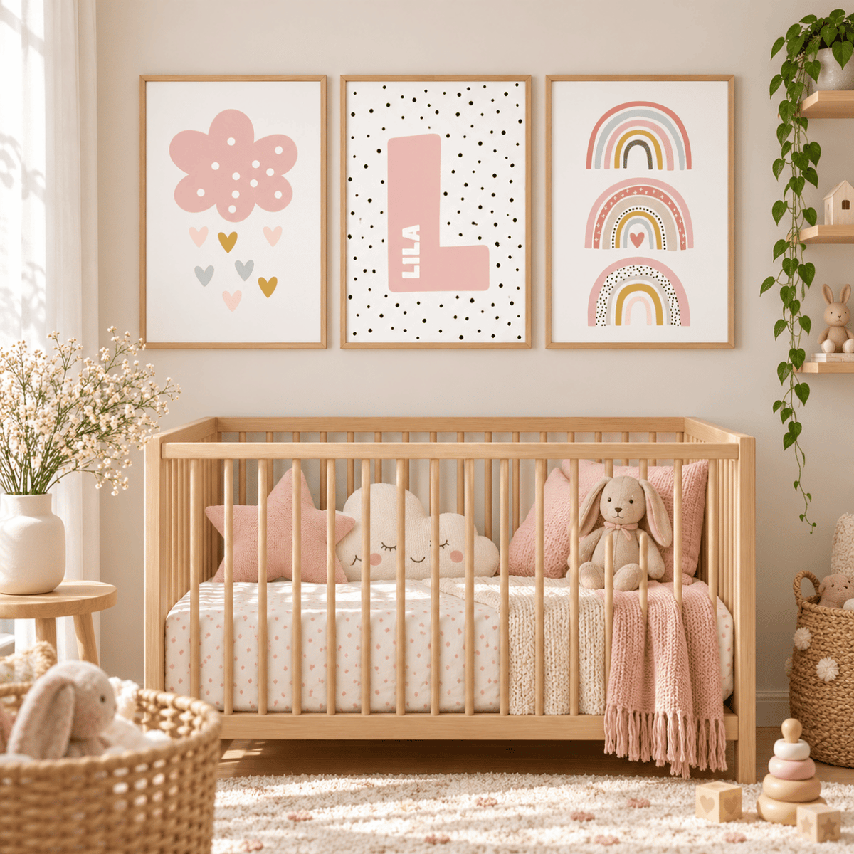 Rainbow Wishes Personalised Trio Poster Pack