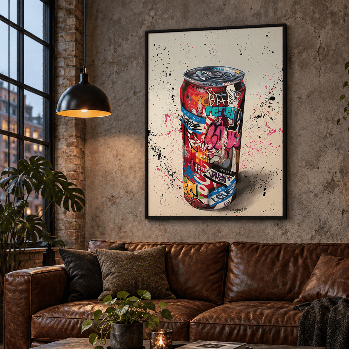 Graffiti Soda Can Canvas Print