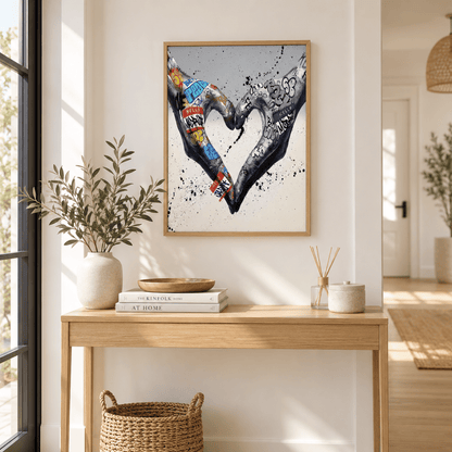 Graffiti Heart Hands Canvas Print