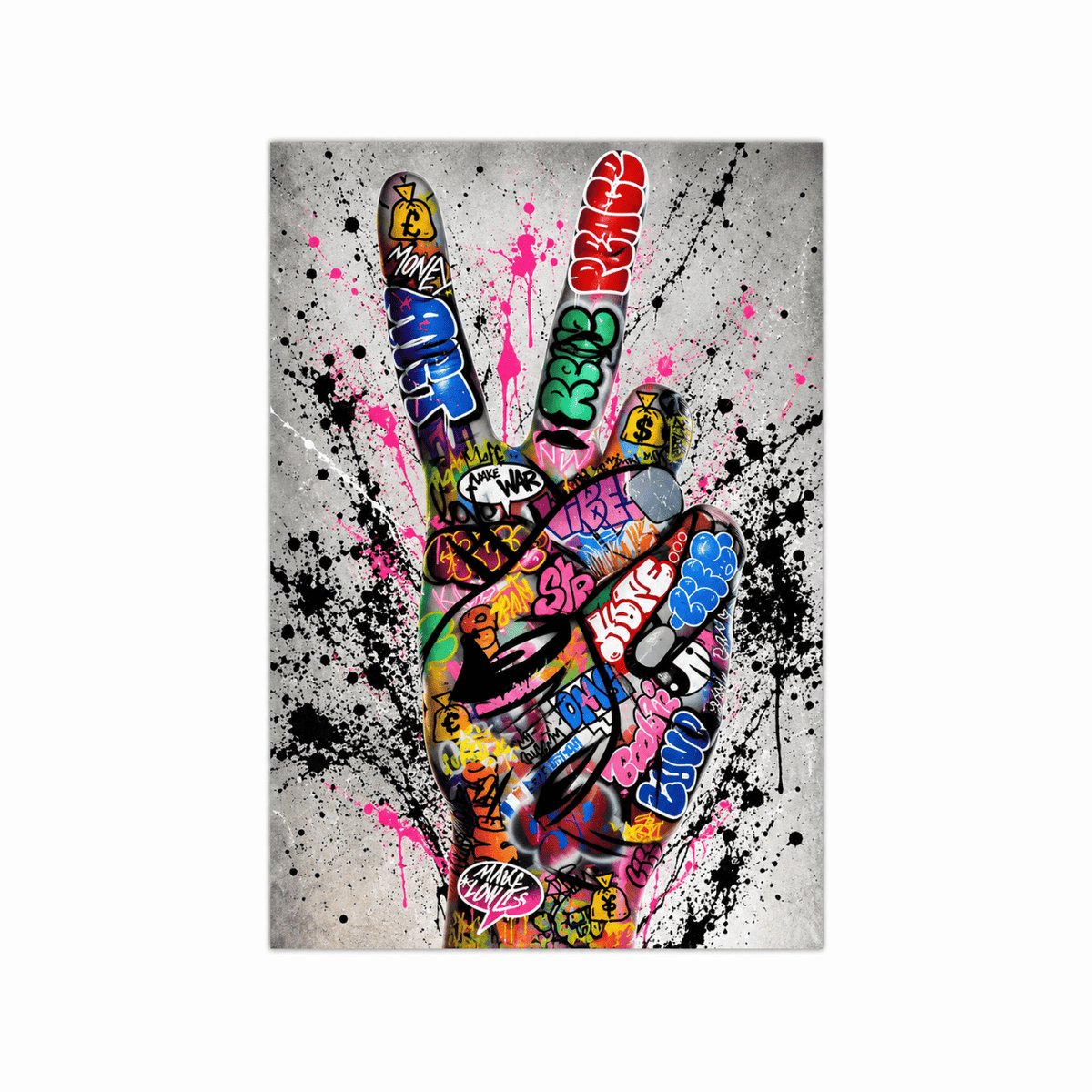 Graffiti Peace Sign Canvas Print