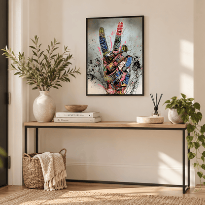 Graffiti Peace Sign Canvas Print
