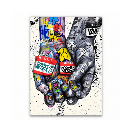 Tagged Together Graffiti Canvas Print