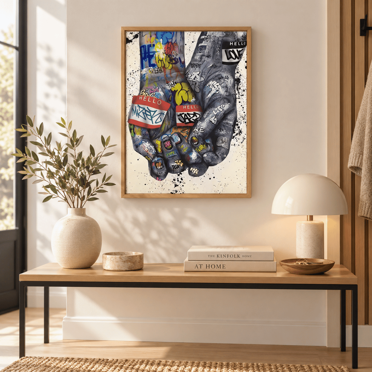 Tagged Together Graffiti Canvas Print