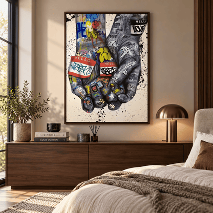 Tagged Together Graffiti Canvas Print