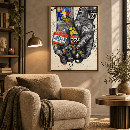 Tagged Together Graffiti Canvas Print