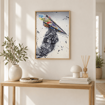 Graffiti Paper Plane Canvas Print