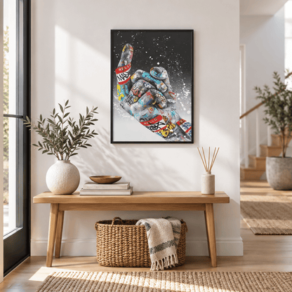 Graffiti Hand Gesture Canvas Print