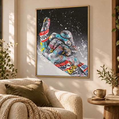 Graffiti Hand Gesture Canvas Print
