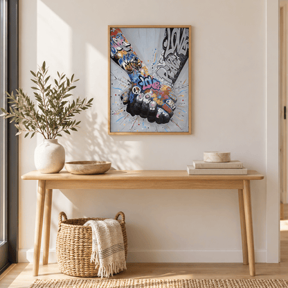 Graffiti Fist Bump Canvas Print