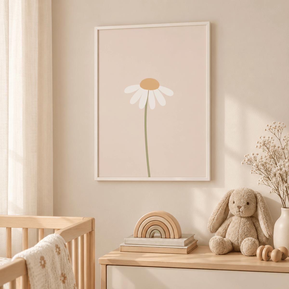 Soft Daisy Stem Canvas Print