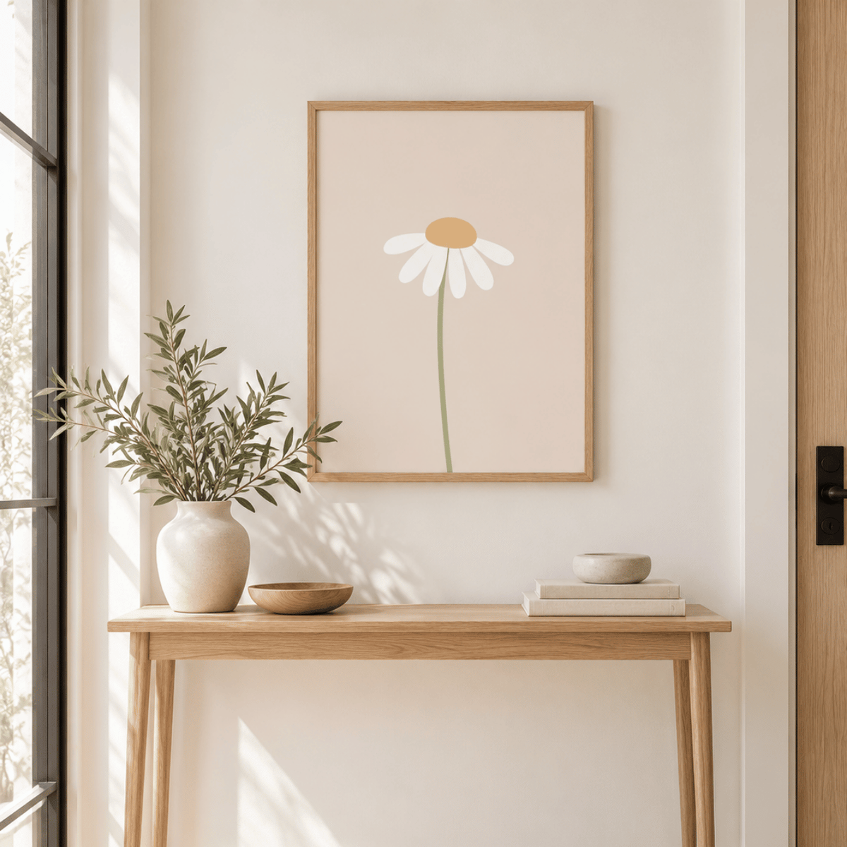 Soft Daisy Stem Canvas Print