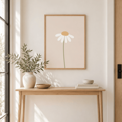 Soft Daisy Stem Canvas Print
