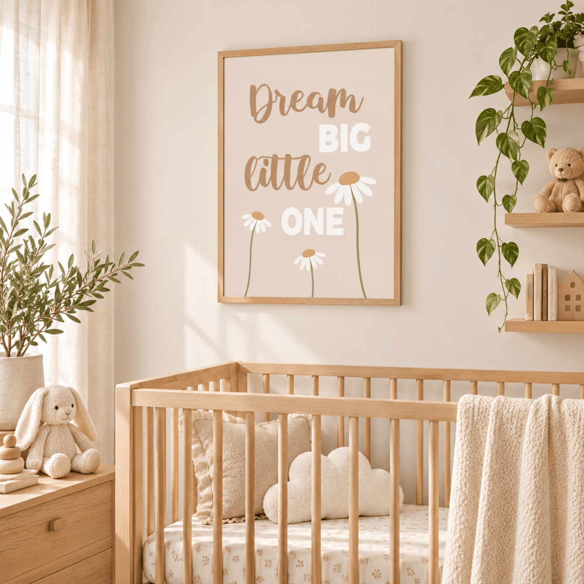 Dream Big Little One Daisy Canvas Print