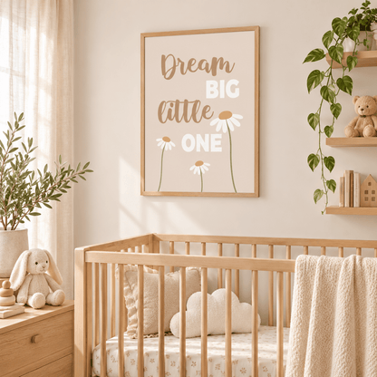Dream Big Little One Daisy Canvas Print