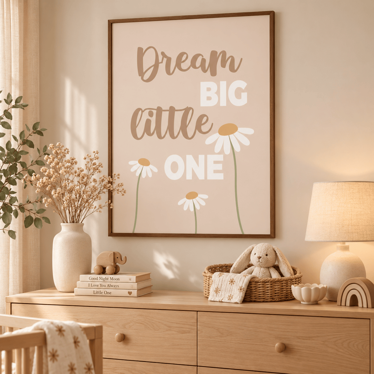 Dream Big Little One Daisy Canvas Print