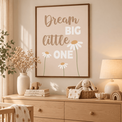 Dream Big Little One Daisy Canvas Print