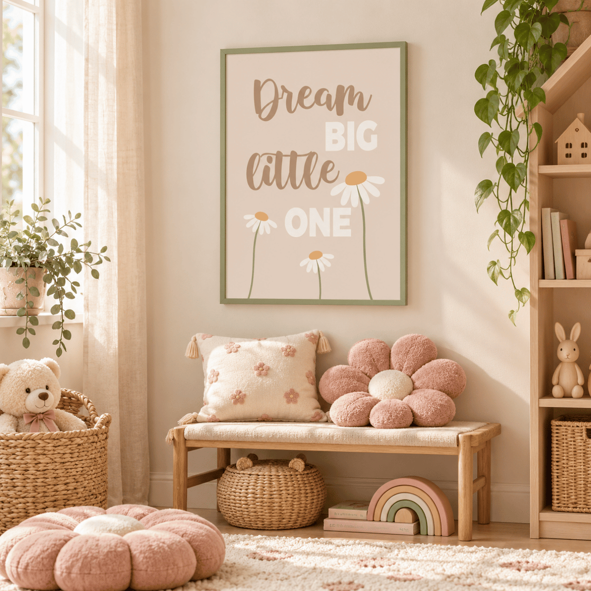 Dream Big Little One Daisy Canvas Print