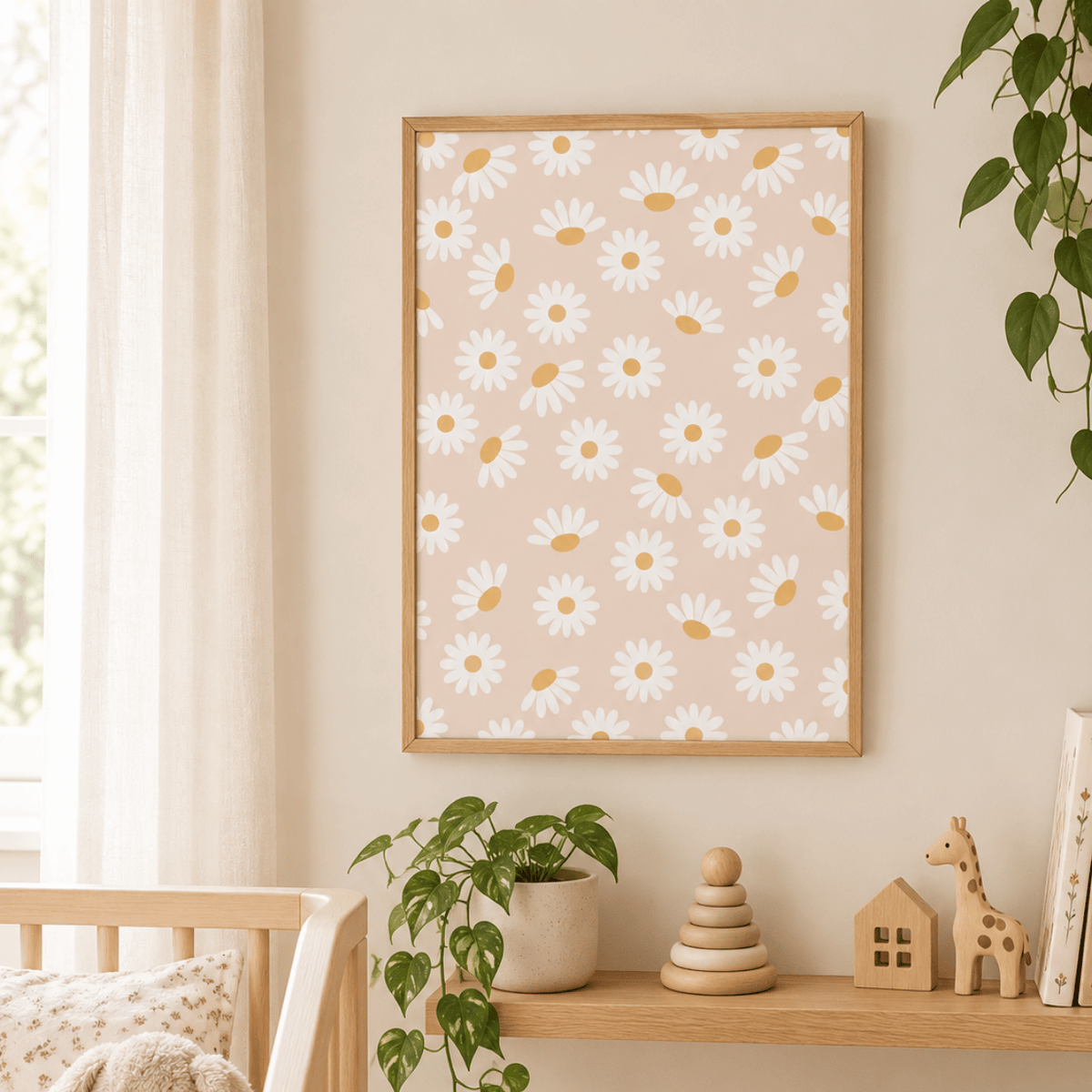 Daisy Daydream Pattern Canvas Print