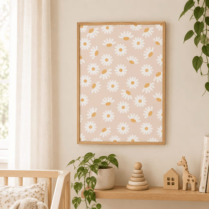 Daisy Daydream Pattern Canvas Print