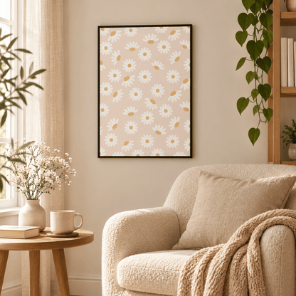 Daisy Daydream Pattern Canvas Print