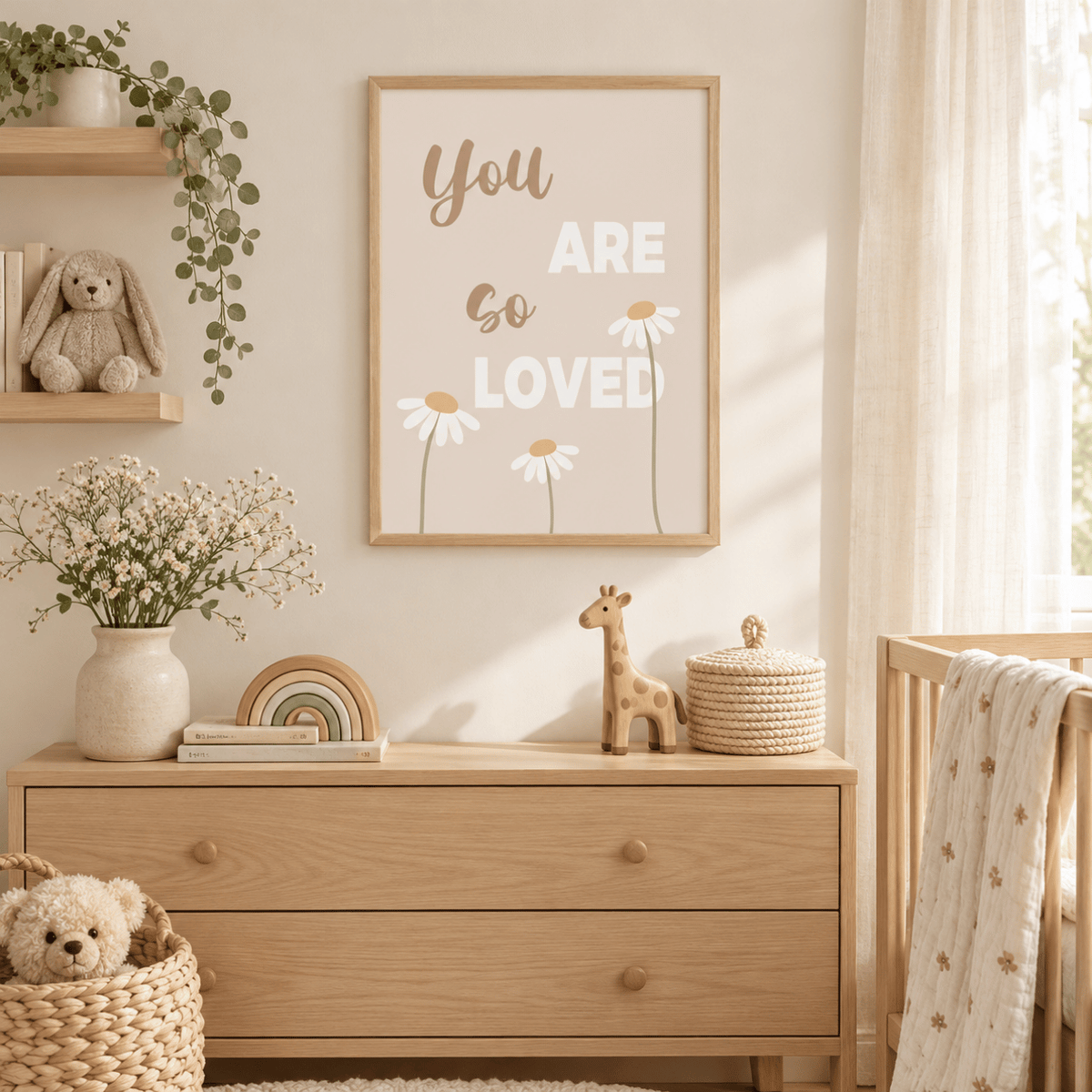 You Are So Loved Daisy Canvas Print