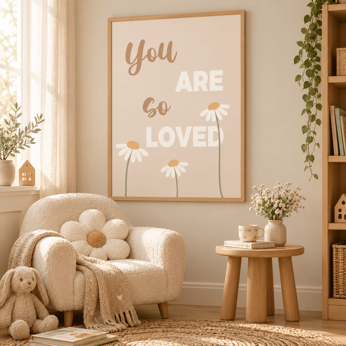 You Are So Loved Daisy Canvas Print