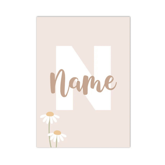 Personalised Daisy Name Canvas Print